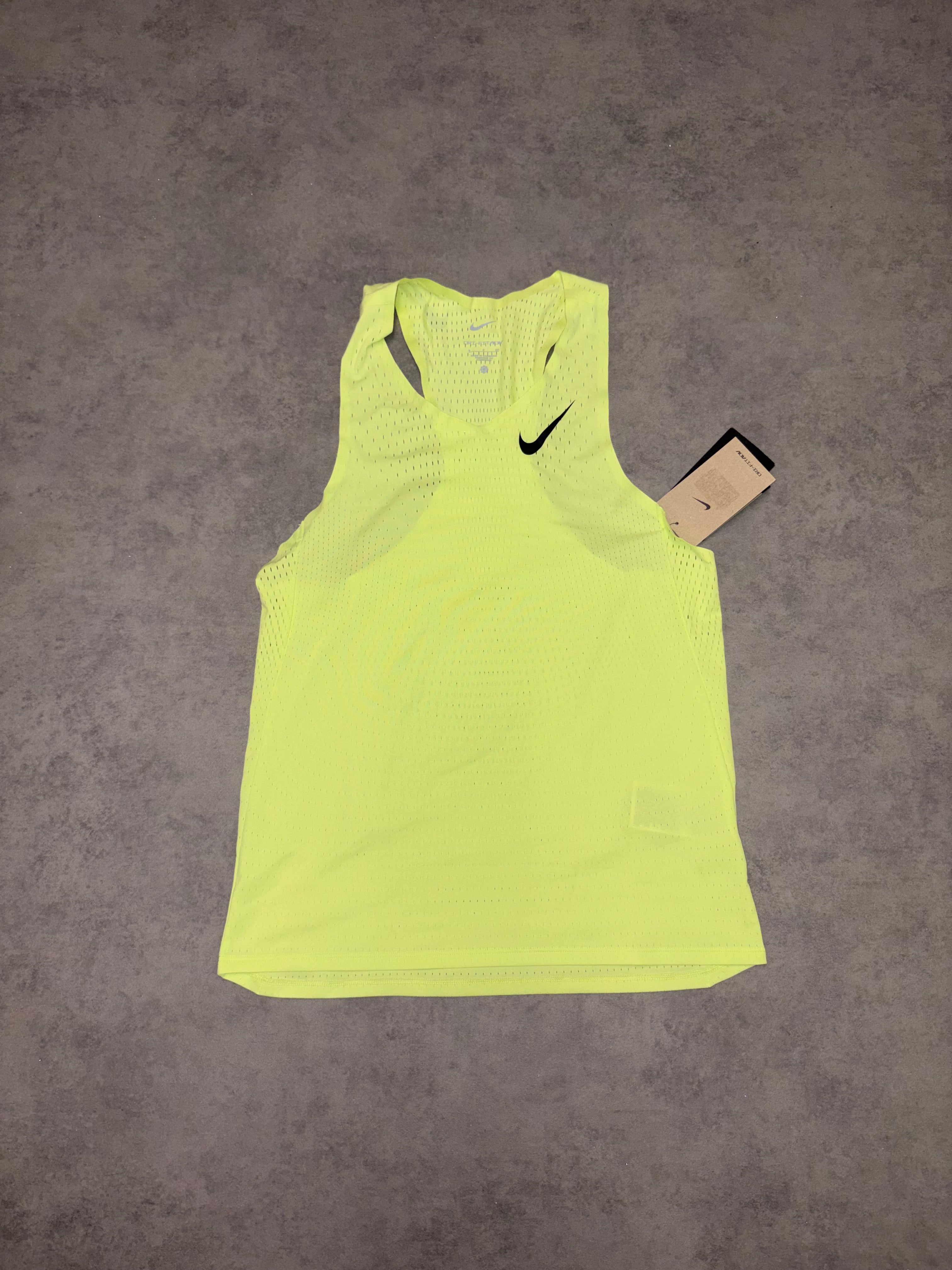 Nike Aeroswift Vest Top - Light Lemon