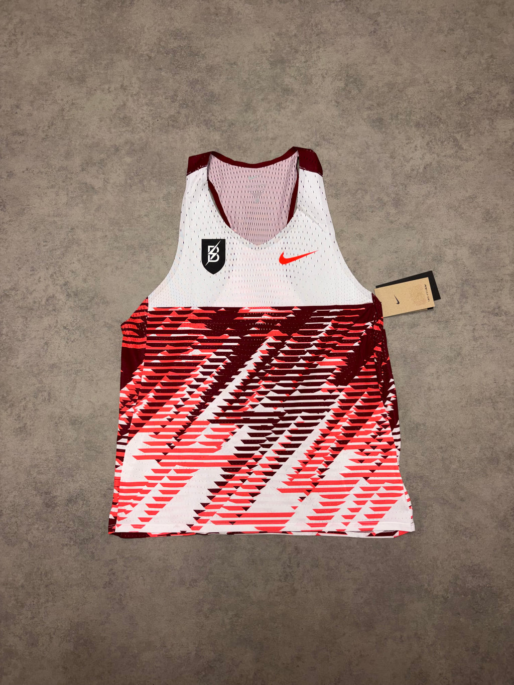 Nike Aeroswift BTC Vest Top - White & Red