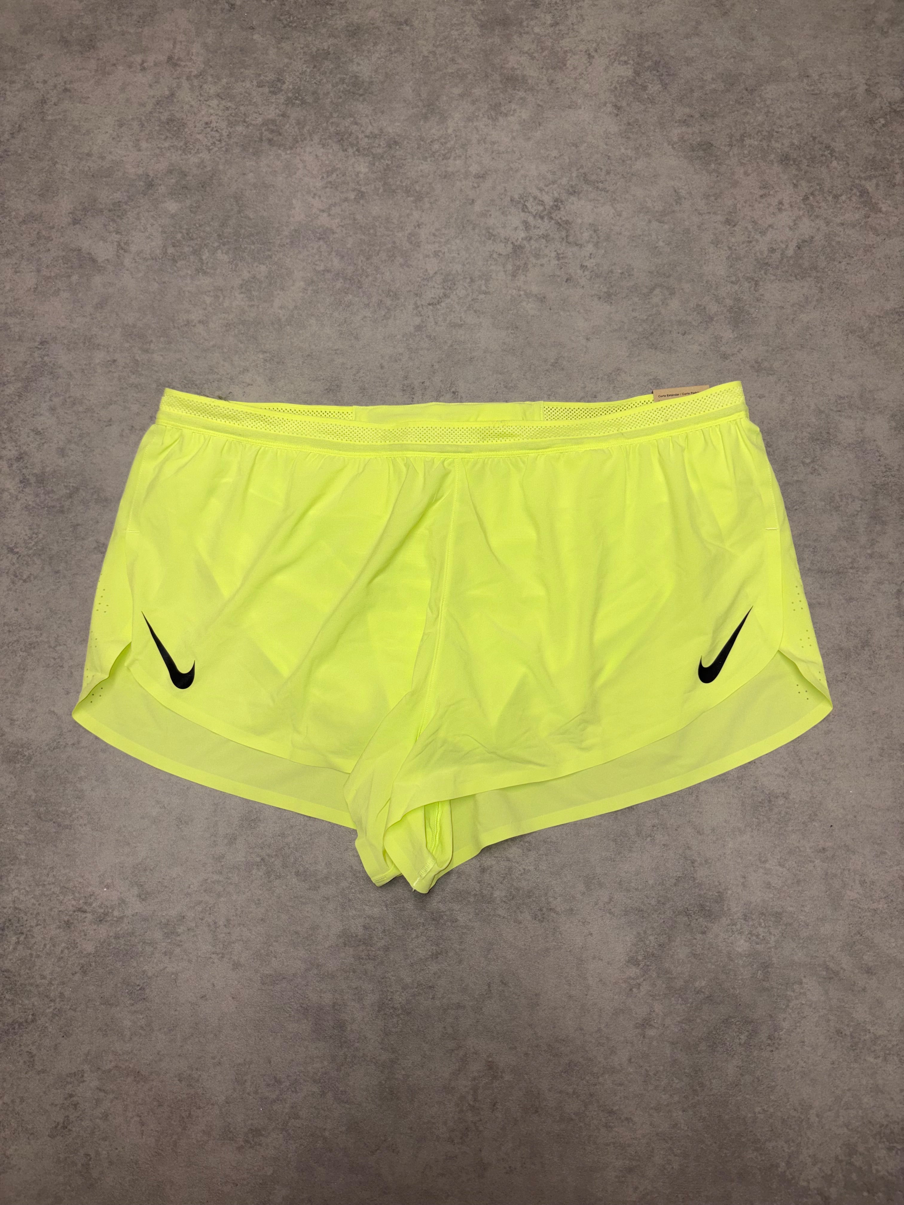 Nike Aeroswift 2” Running Shorts - Light Lemon