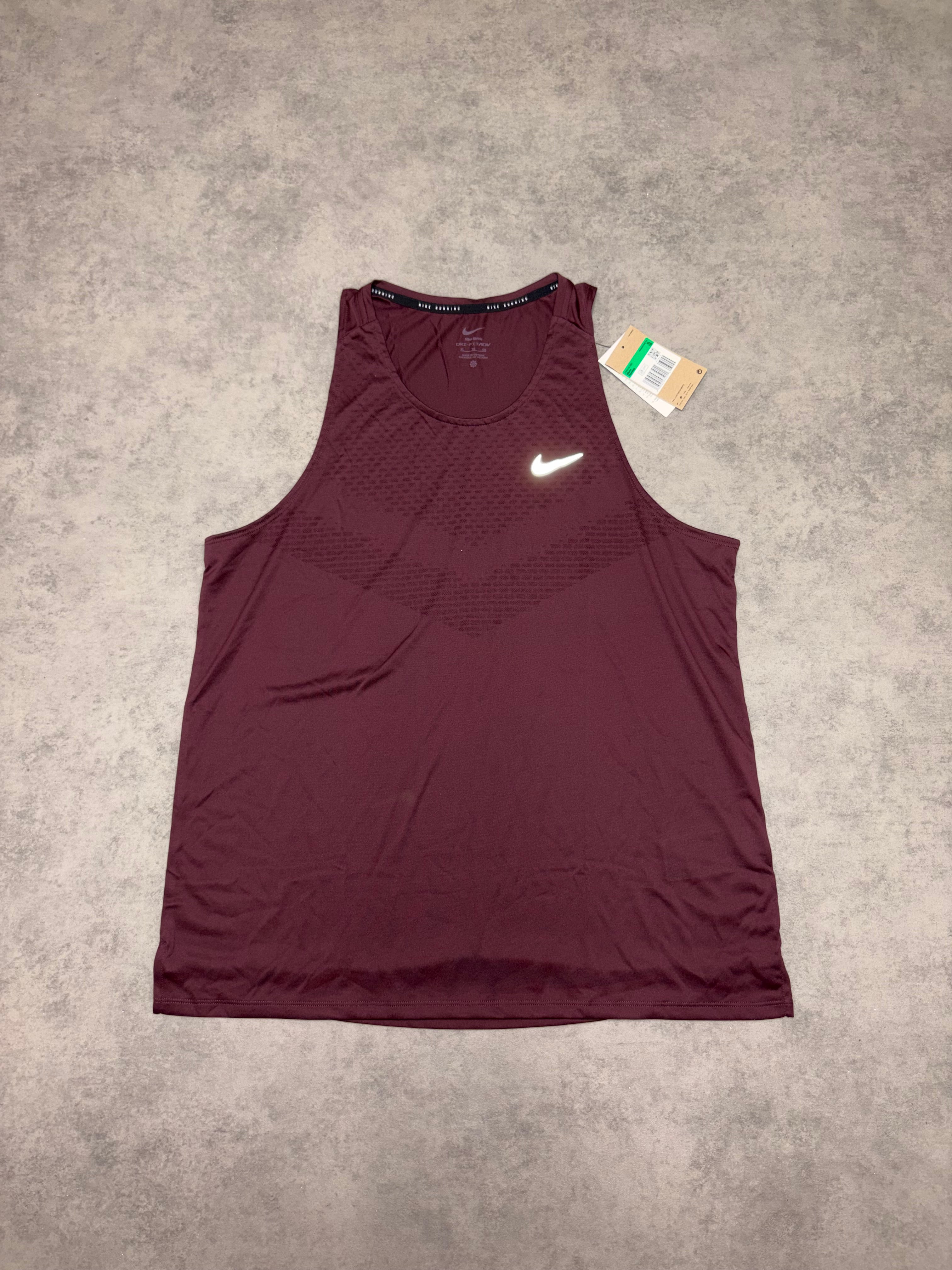 Nike Stride Vest Top - Burgundy
